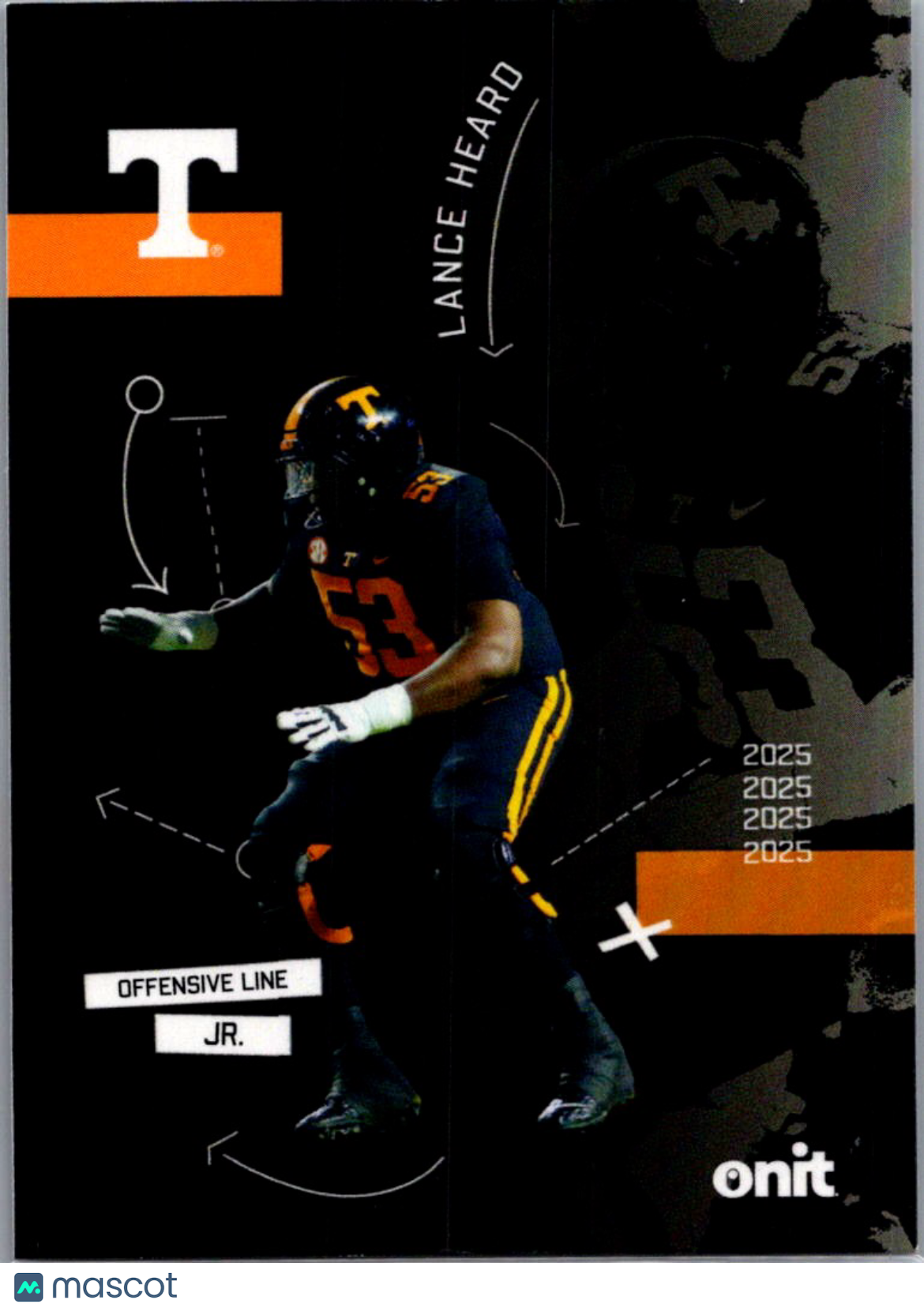 2025 ONIT Tennessee Volunteers Lance Heard #SIL-12