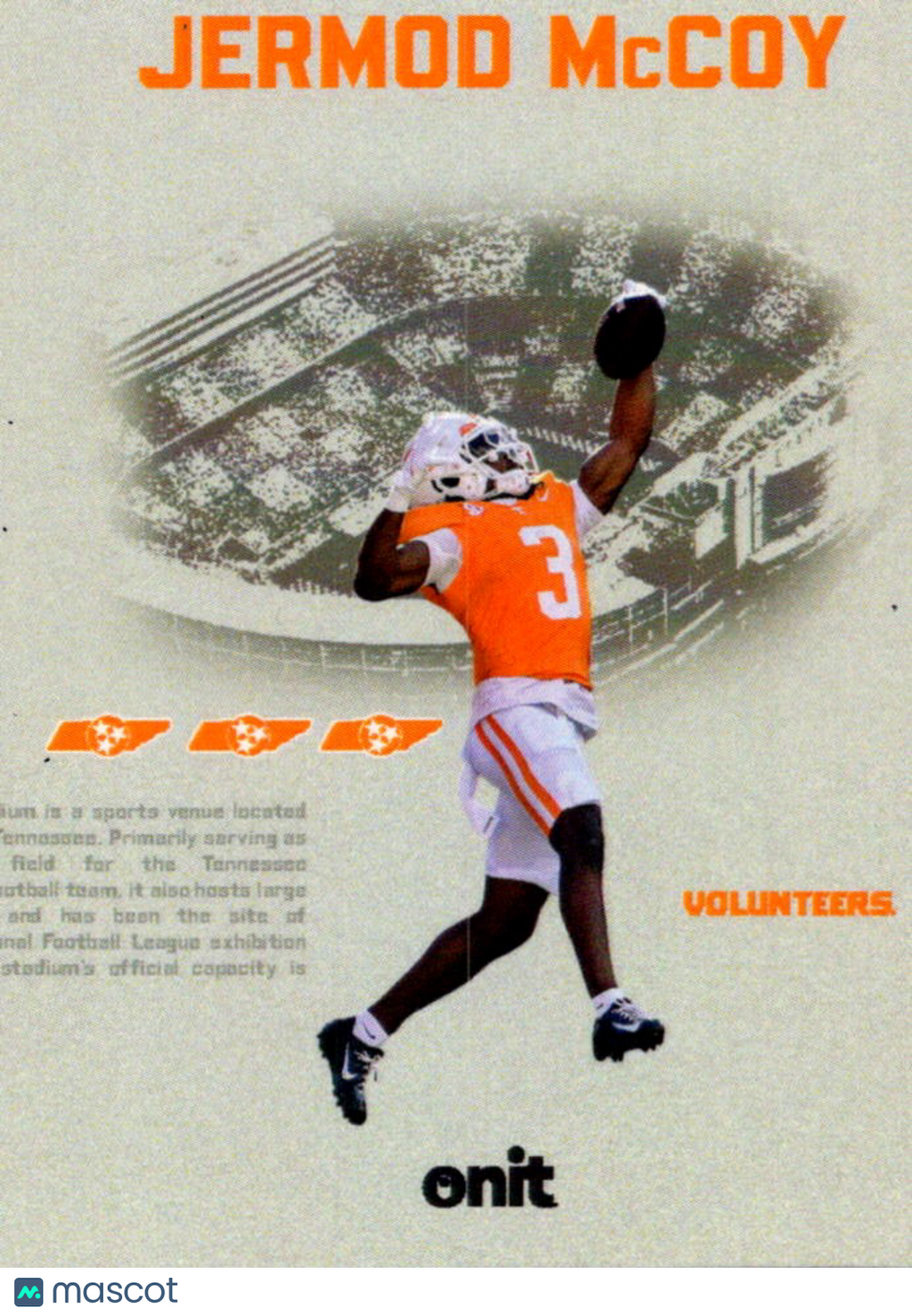 2025 ONIT Athlete Tennessee Volunteers Jermod McCoy #VS-3