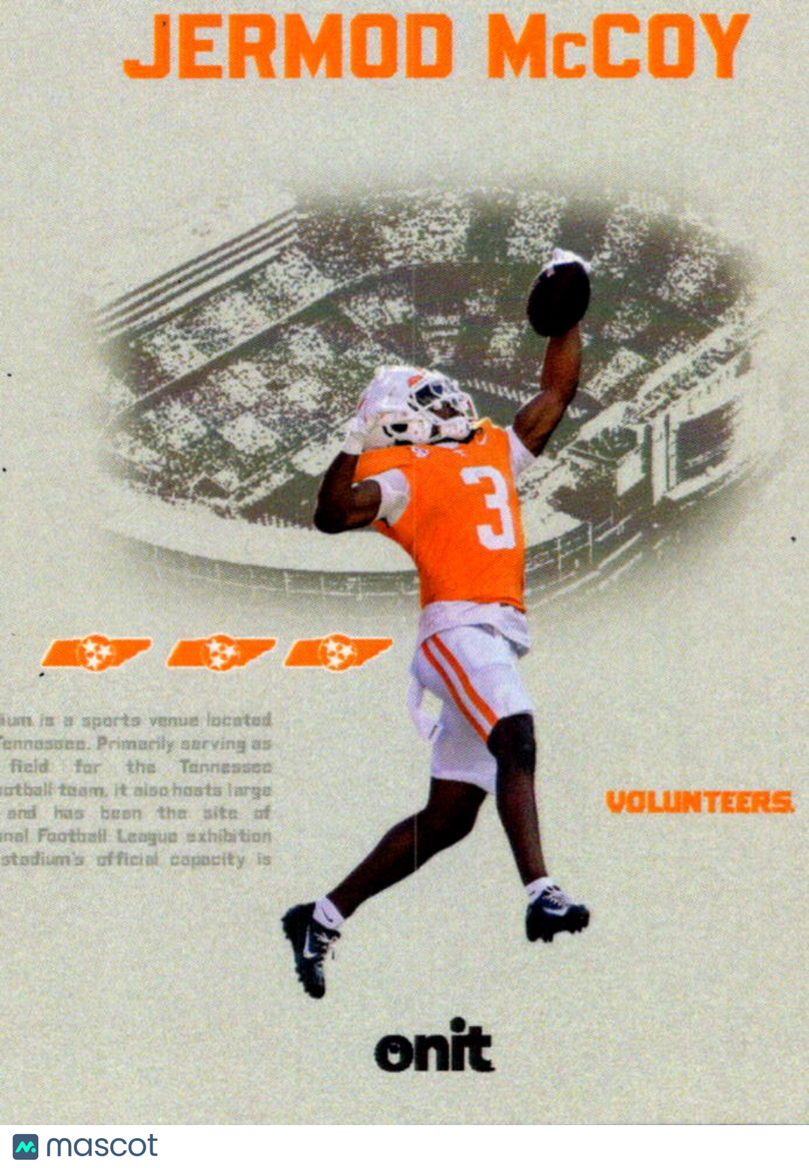 2025 ONIT Athlete Tennessee Volunteers Jermod McCoy #VS-3