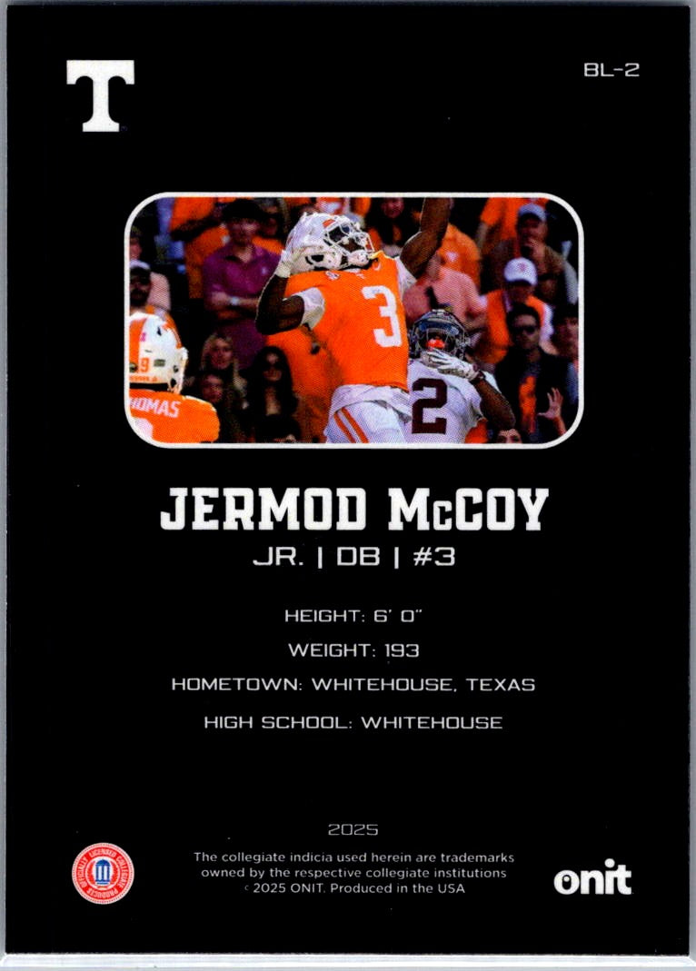 2025 ONIT Blackout Edition Jermod McCoy #BL-2 /125