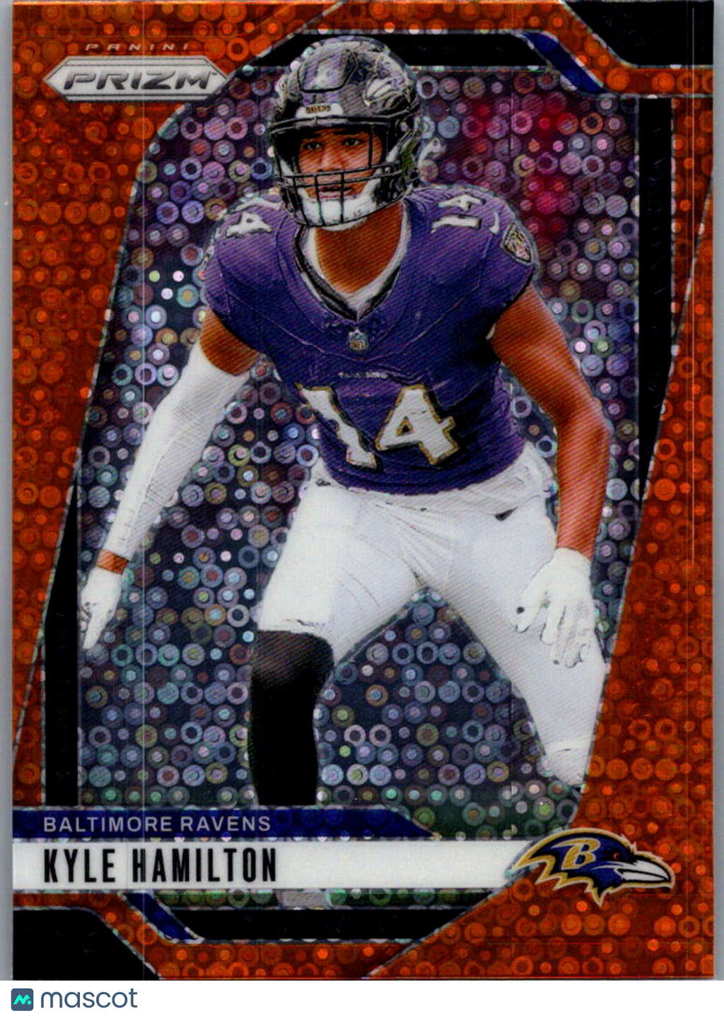 2024 Panini Prizm Football Kyle Hamilton #23 Orange Disco