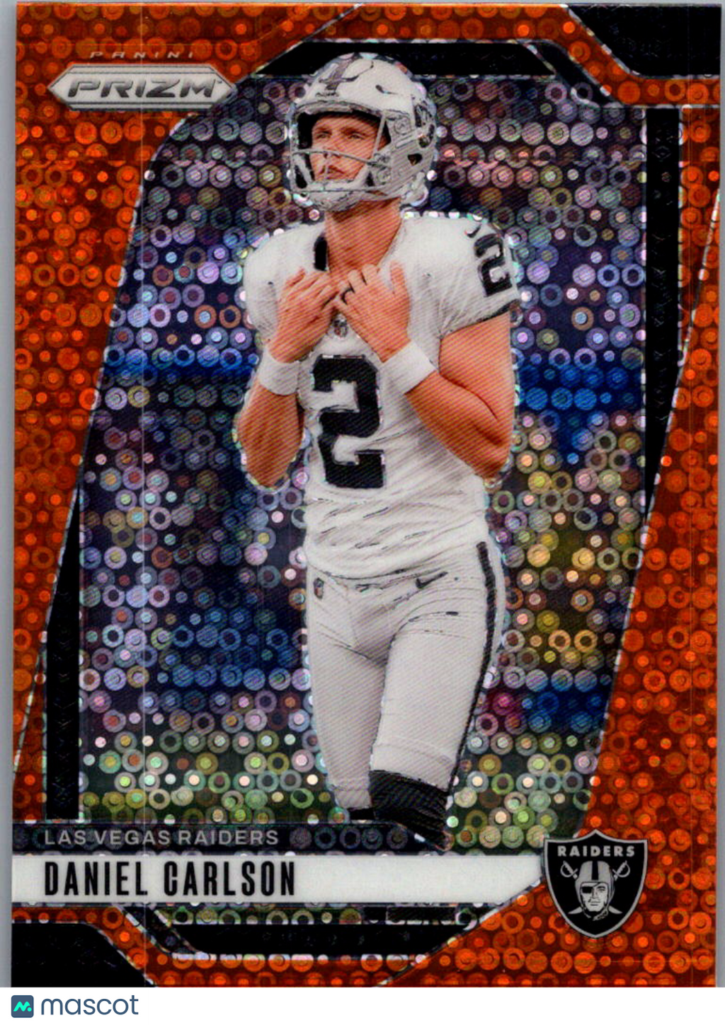 2024 Panini Prizm Daniel Carlson #153 Orange Disco