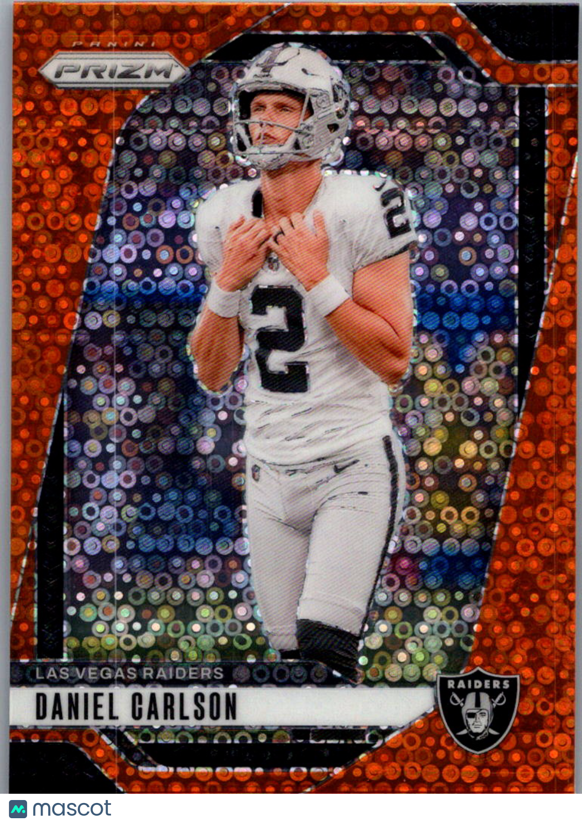 2024 Panini Prizm Daniel Carlson #153 Orange Disco