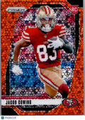 2024 Panini Prizm Football Jacob Cowing #335 Orange Disco RC