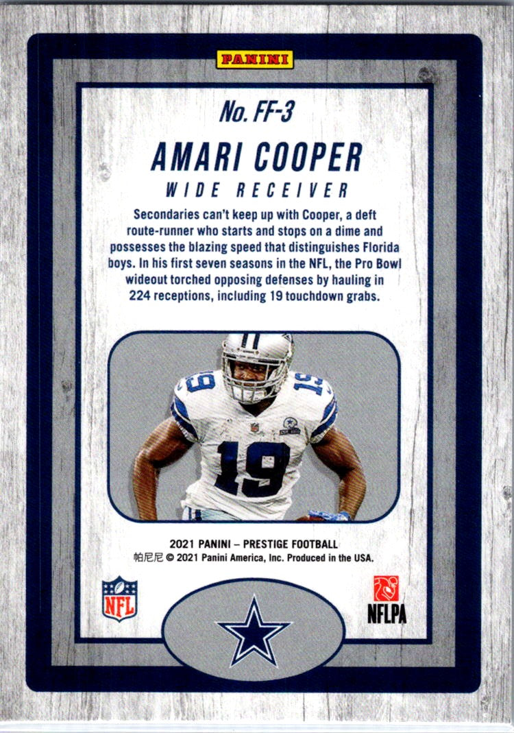 2021 Panini Prestige Football Amari Cooper #FF-3