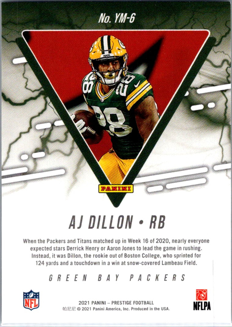 2021 Panini Prestige AJ Dillon #YM-6