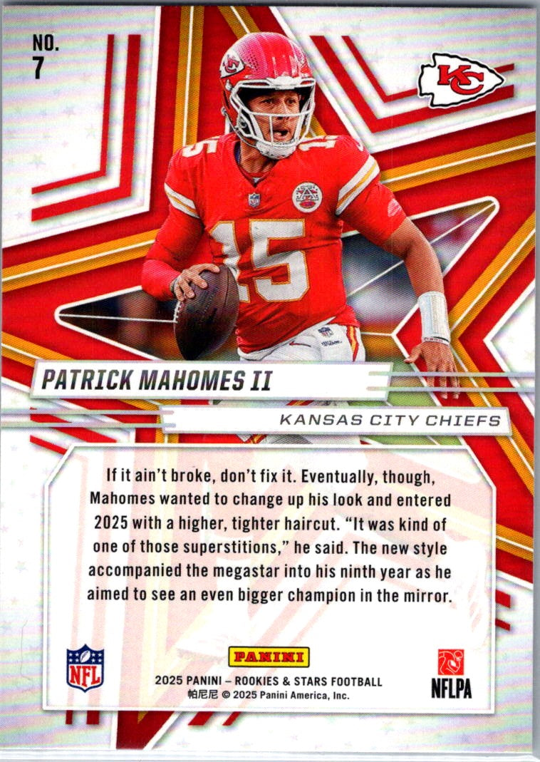 2025 Panini Rookies & Stars Football Patrick Mahomes II #7