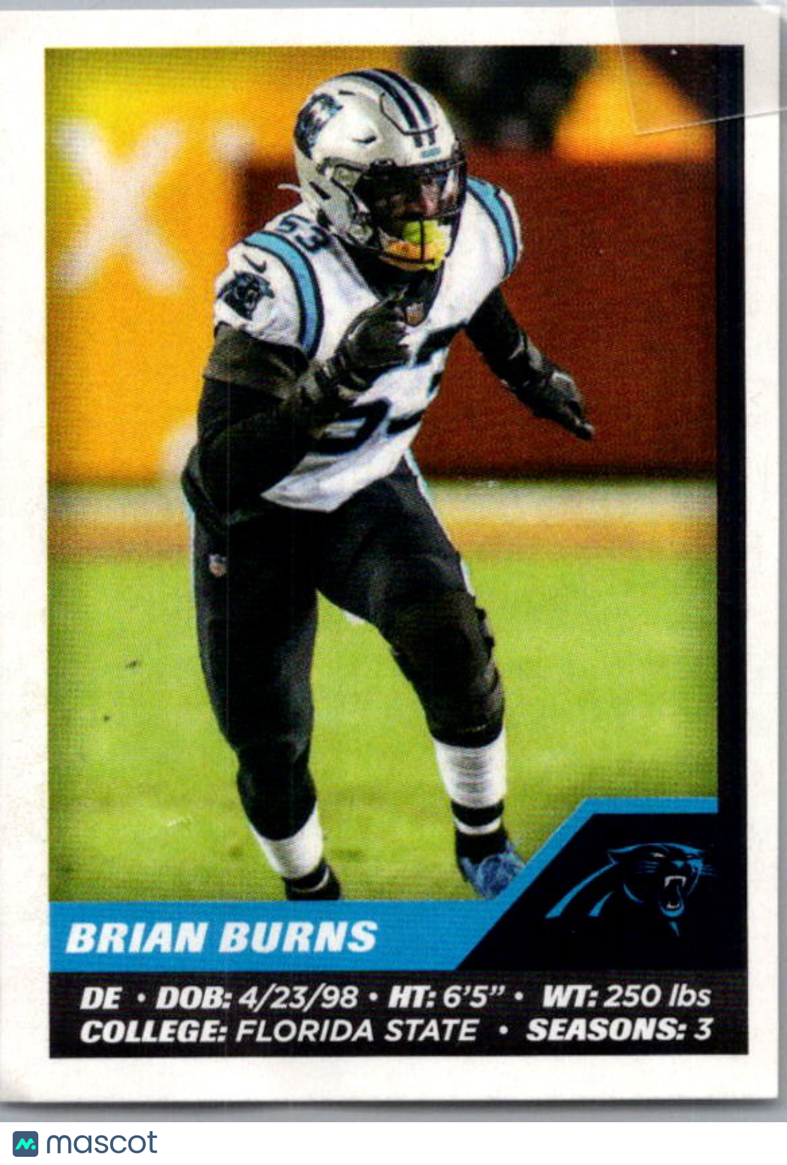 2021 Panini Stickers & Cards Brian Burns #450