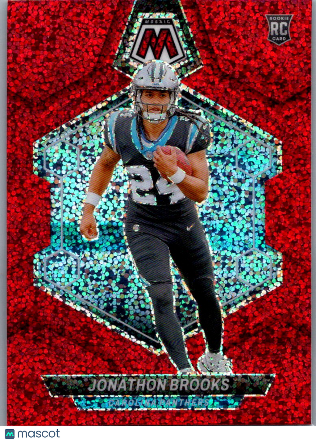 2024 Panini Mosaic Jonathon Brooks #345 Red Sparkle RC