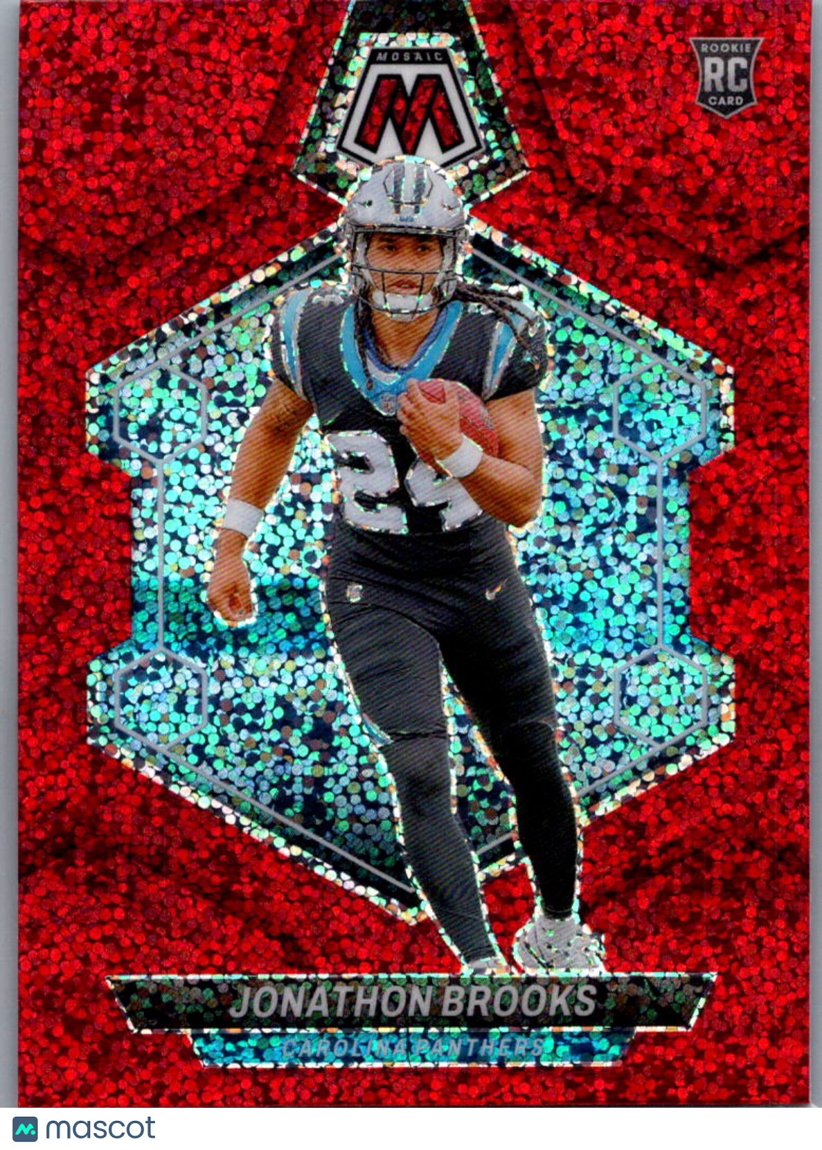 2024 Panini Mosaic Jonathon Brooks #345 Red Sparkle RC