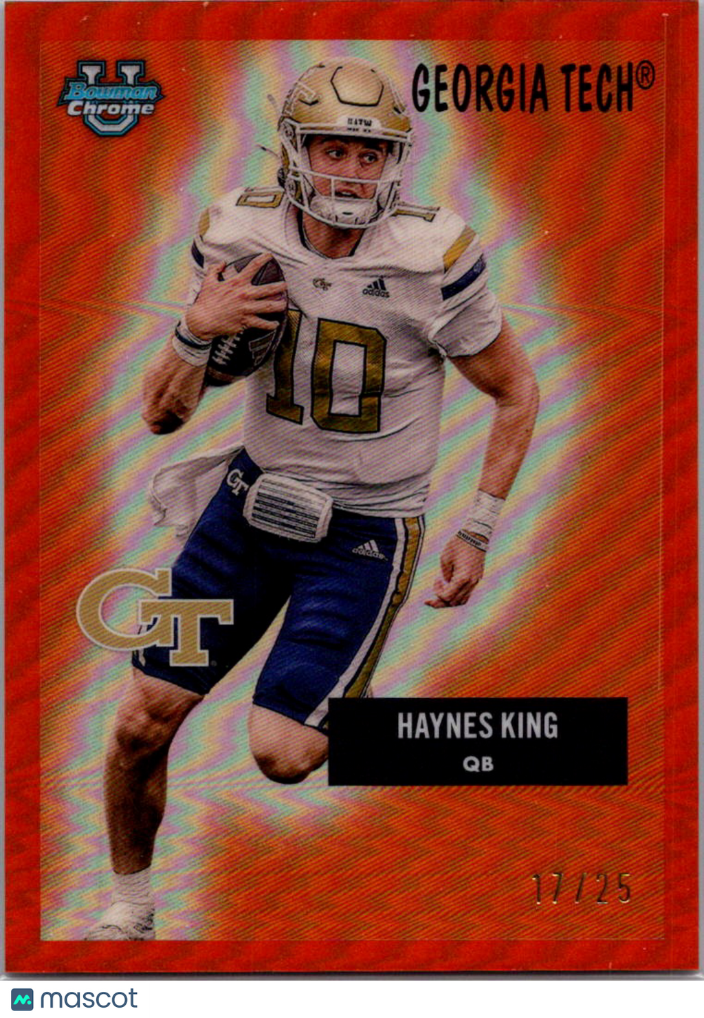 2025 Bowman Chrome U Football Haynes King #55AV-23 Orange Wave Refractor