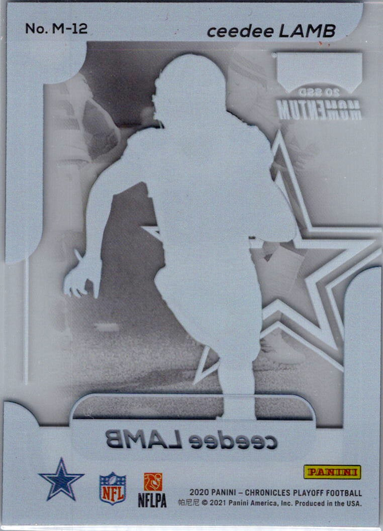 2021 Panini Chronicles Playoff Momentum Rookies CeeDee Lamb #M-12