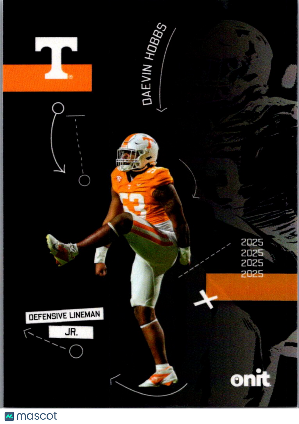 2025 ONIT Tennessee Volunteers Football Daevin Hobbs #SIL-5