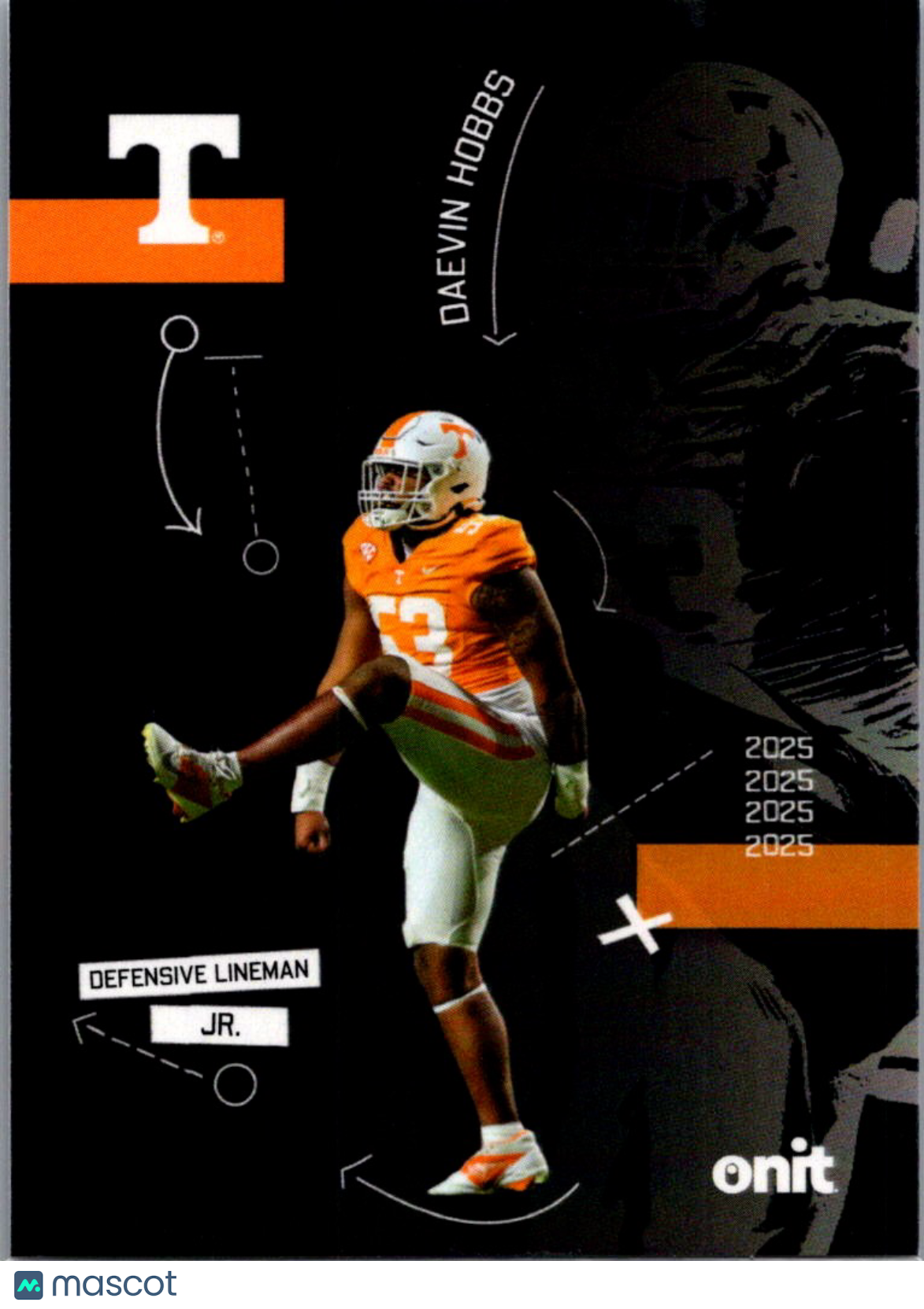 2025 ONIT Tennessee Volunteers Football Daevin Hobbs #SIL-5