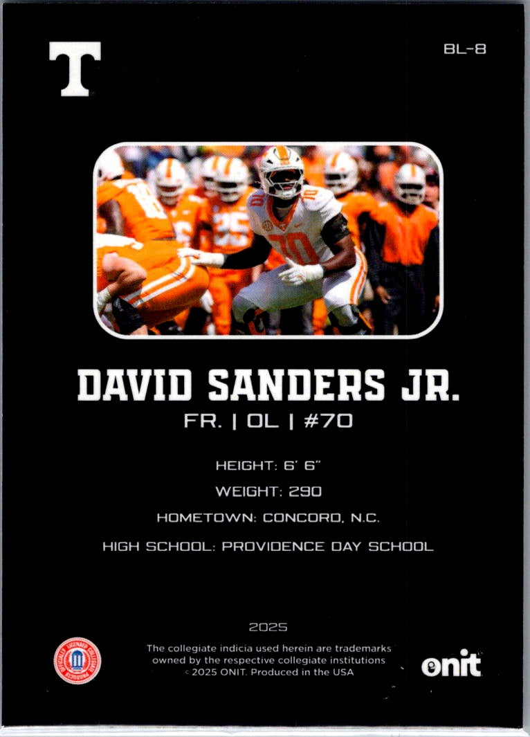 2025 ONIT Athlete Blackout Edition David Sanders Jr. #BL-8