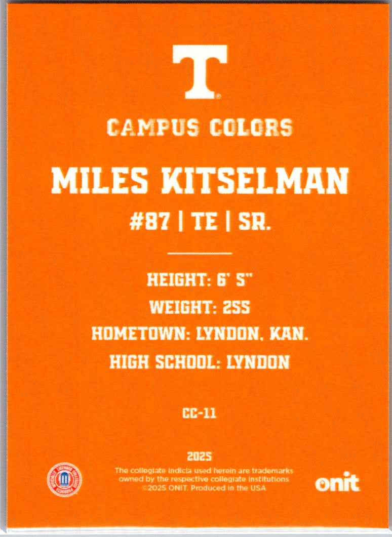 2025 ONIT Campus Colors Miles Kitselman #CC-11