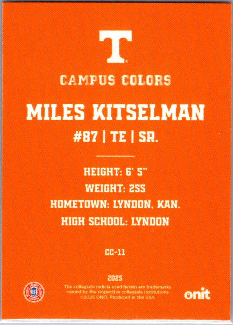 2025 ONIT Campus Colors Miles Kitselman #CC-11