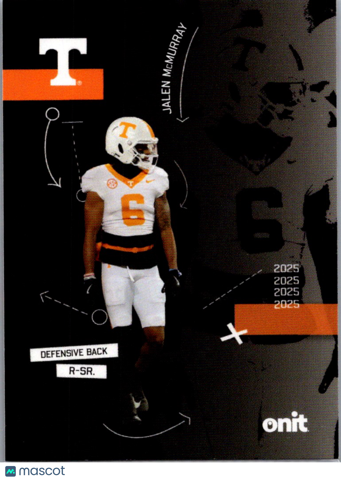 2025 ONIT Tennessee Volunteers Football Jalen McMurray #SIL-10