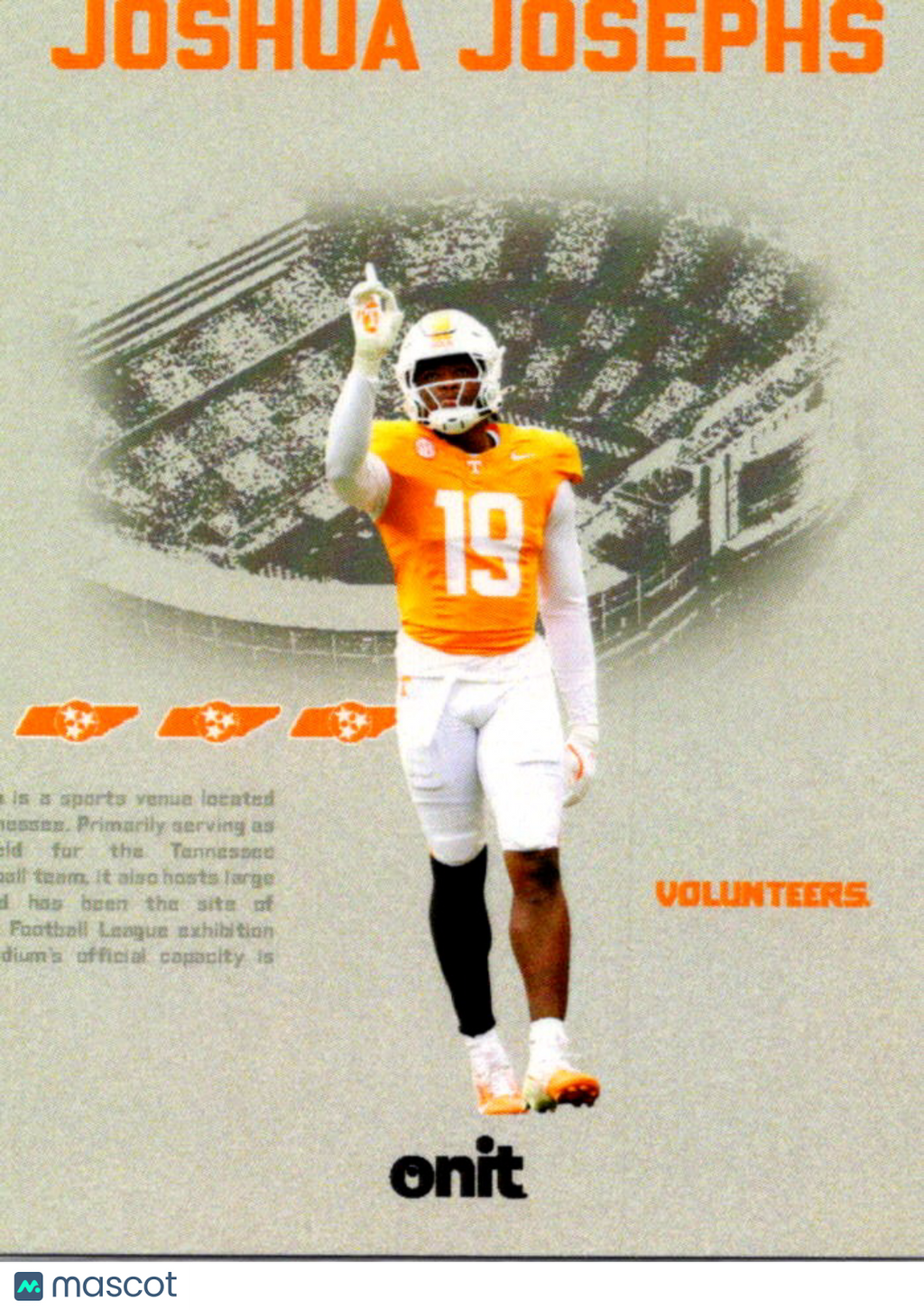 2025 ONIT Athlete Tennessee Volunteers Joshua Josephs #VS-2
