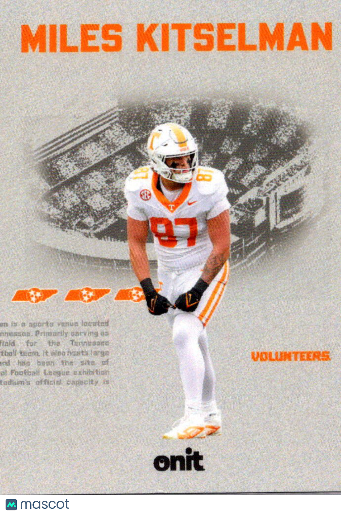 2025 ONIT Tennessee Volunteers Miles Kitselman #VS-14
