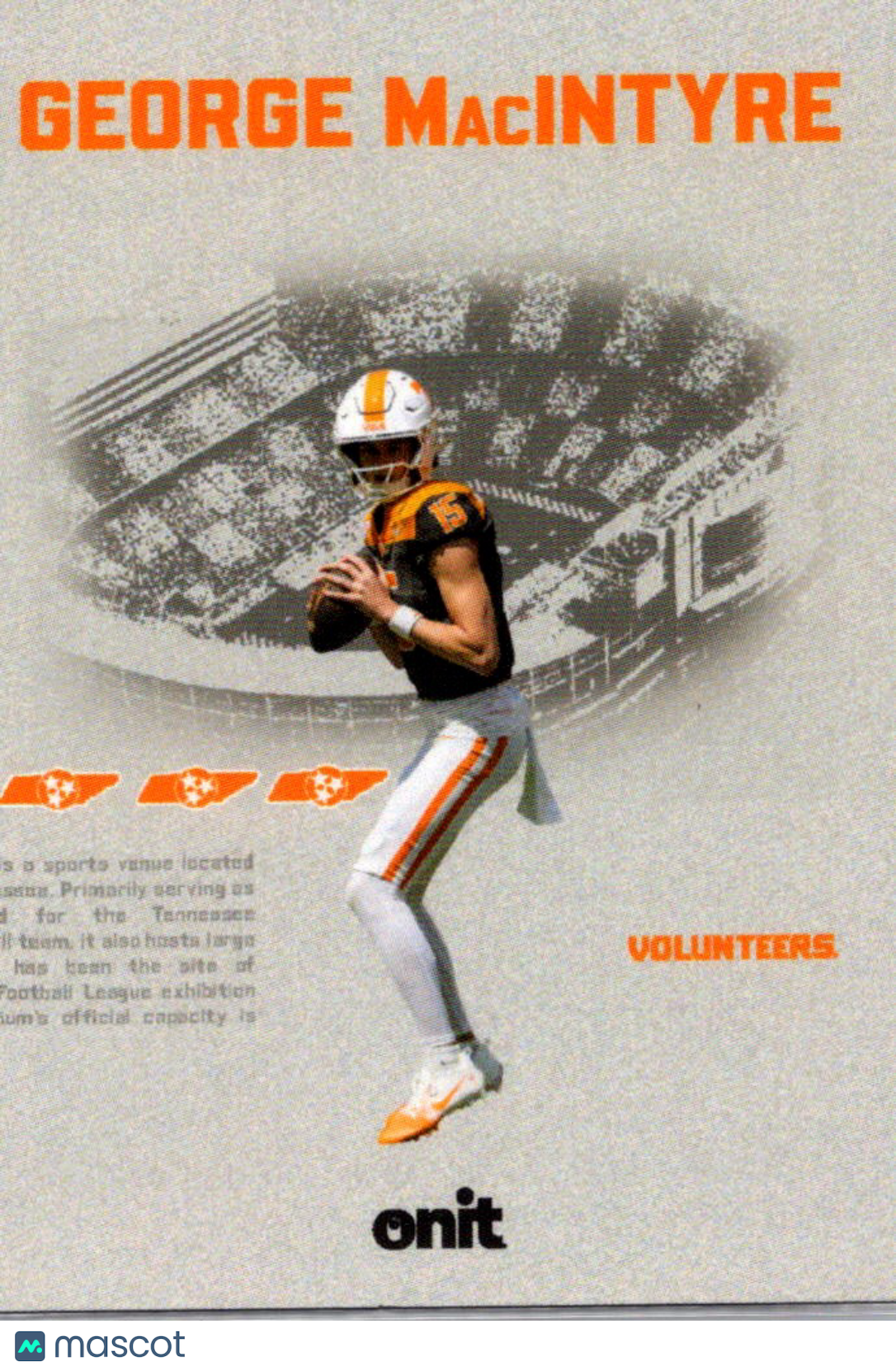 2025 ONIT Tennessee Volunteers George MacIntyre #VS-7