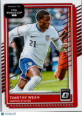 2025 Panini Donruss Optic Road to FIFA World Cup 26 Timothy Weah #21