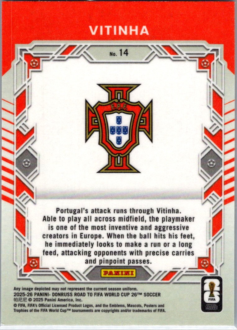 2025 Panini Donruss Road to FIFA World Cup 26 Vitinha #14 Elite Series