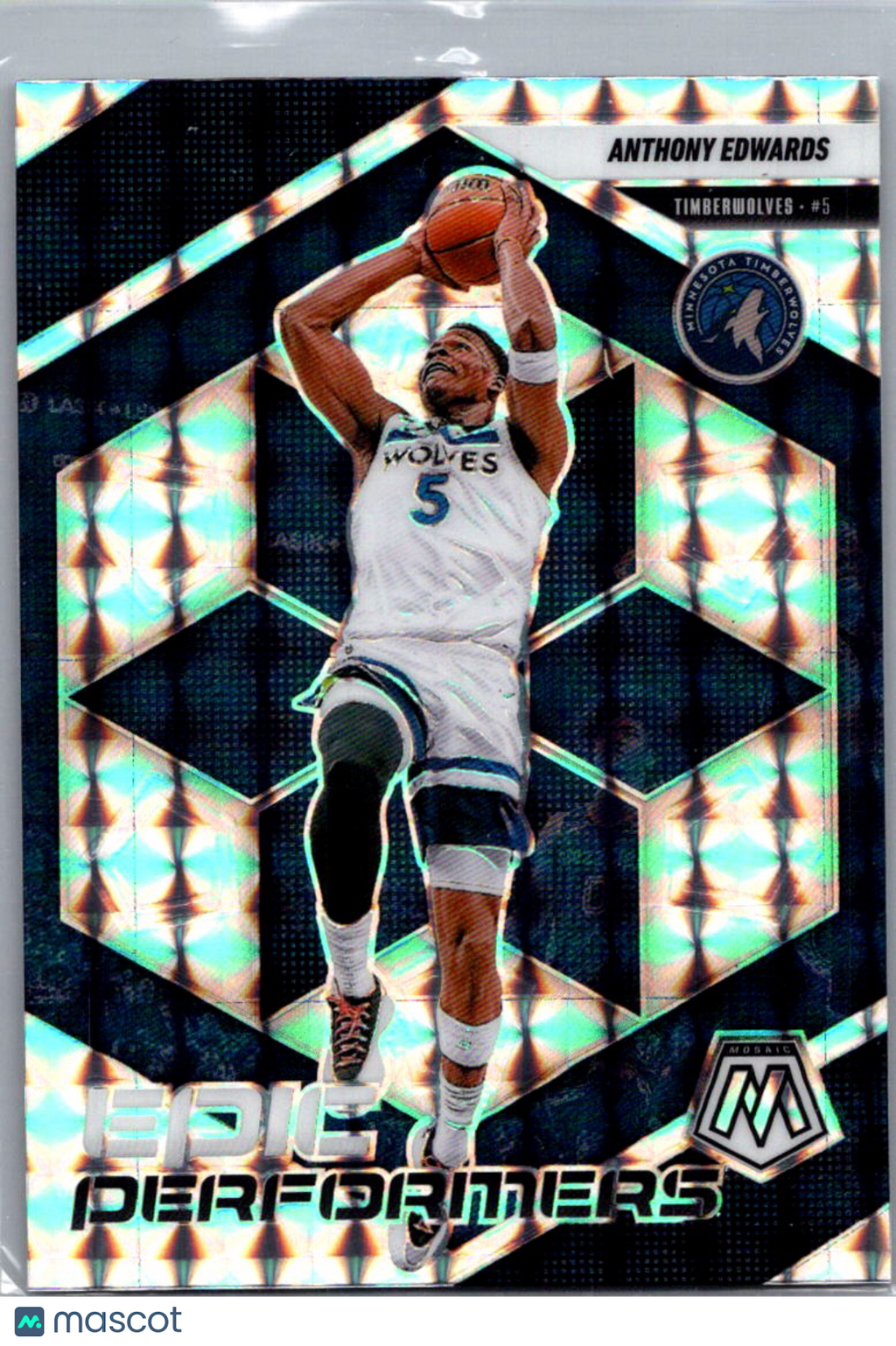 2025 Panini Mosaic Anthony Edwards #9 Silver