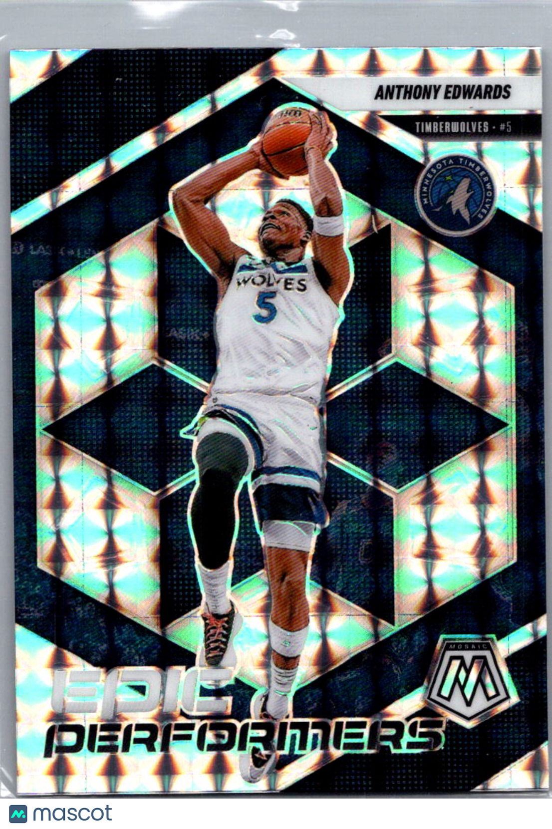 2025 Panini Mosaic Anthony Edwards #9 Silver