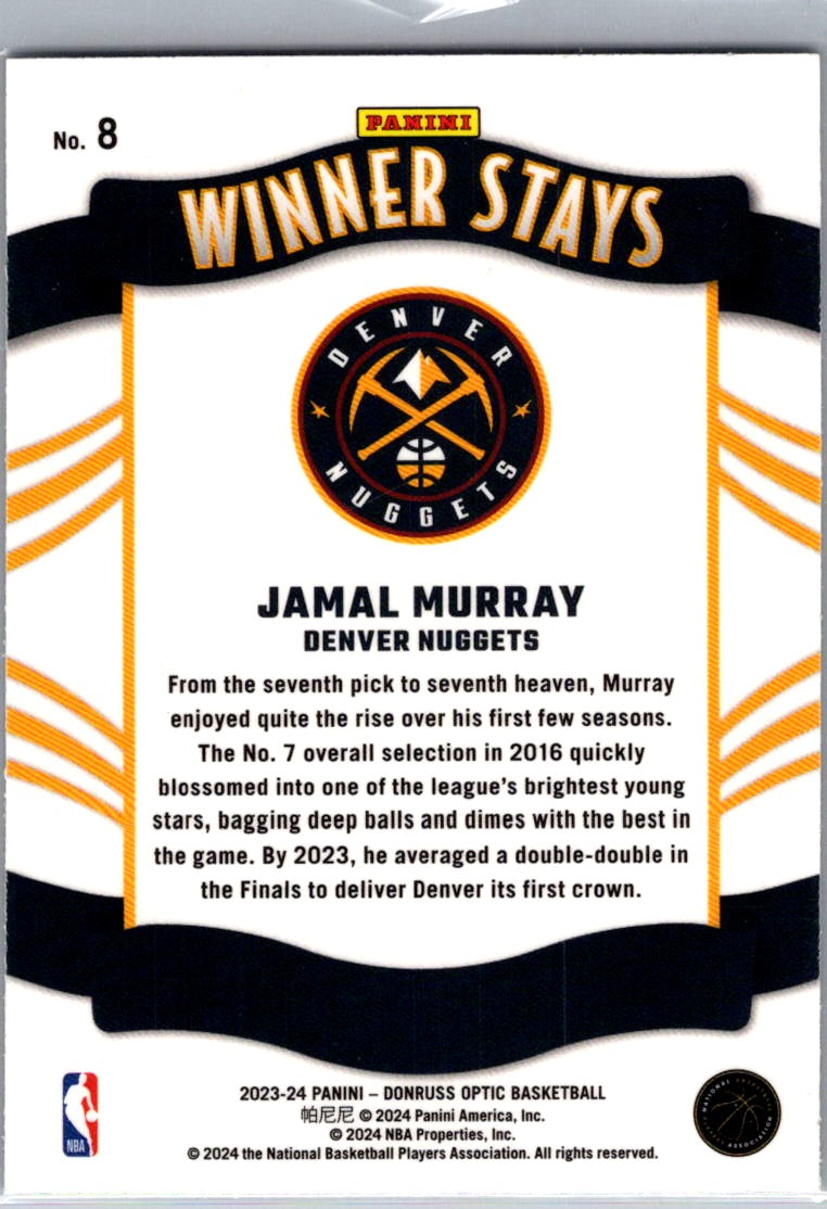2024 Panini Donruss Optic Jamal Murray #8