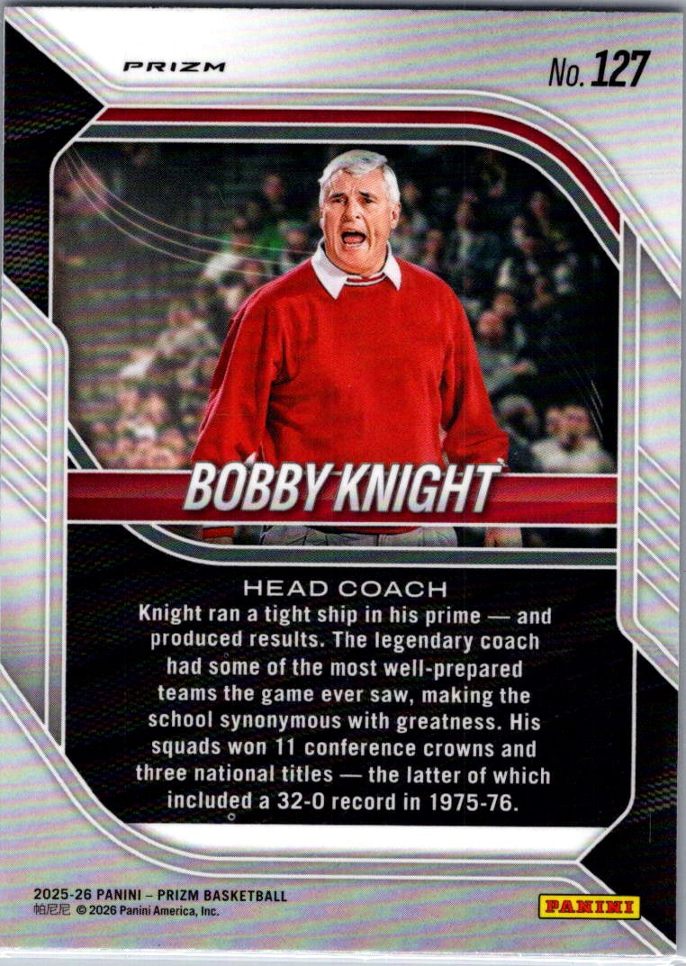 2026 Panini Prizm Basketball Bobby Knight #127 Purple Wave