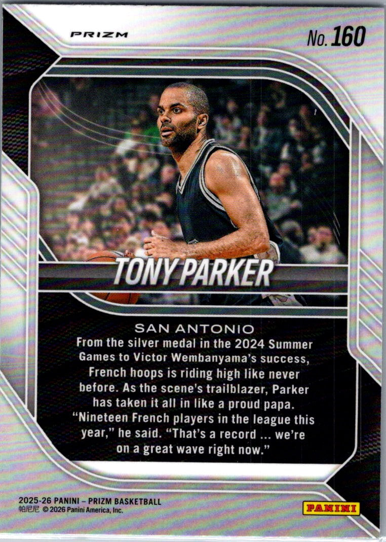 2026 Panini Prizm Basketball Tony Parker #160 Green
