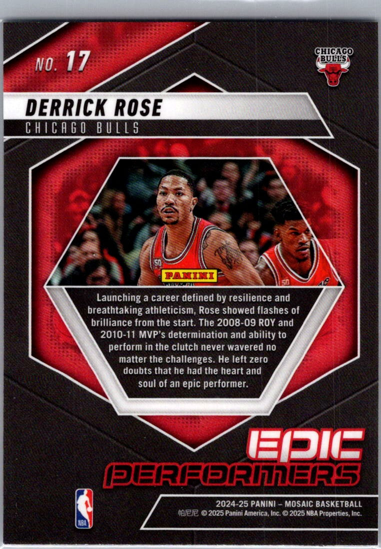 2025 Panini Mosaic Derrick Rose #17
