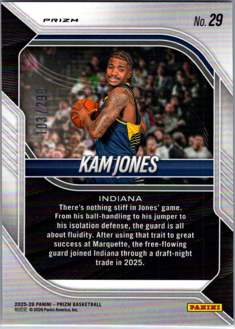 2026 Panini Prizm Kam Jones #29 Red /299