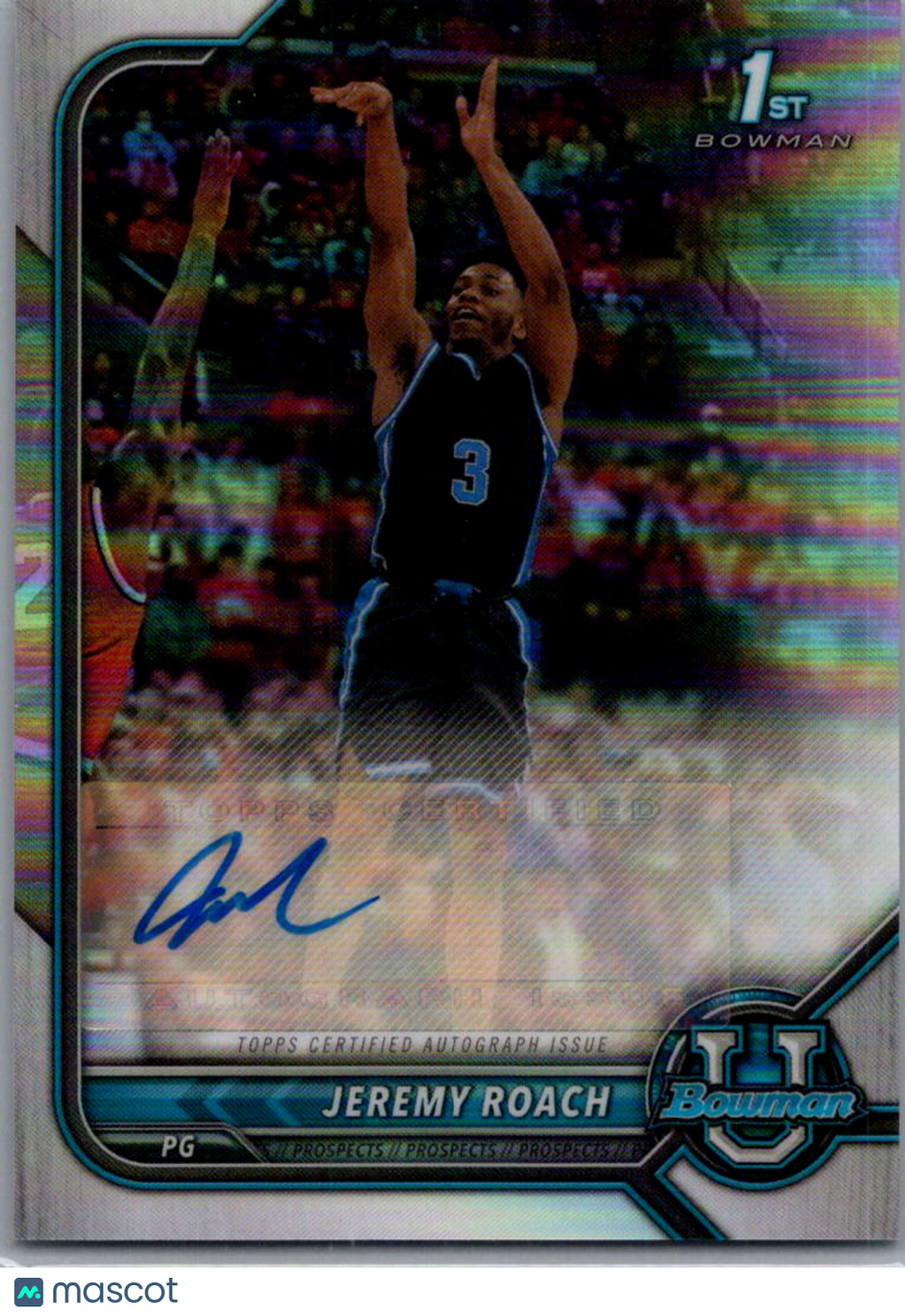 2022 Bowman University Chrome Jeremy Roach #BCPA-JRO Auto