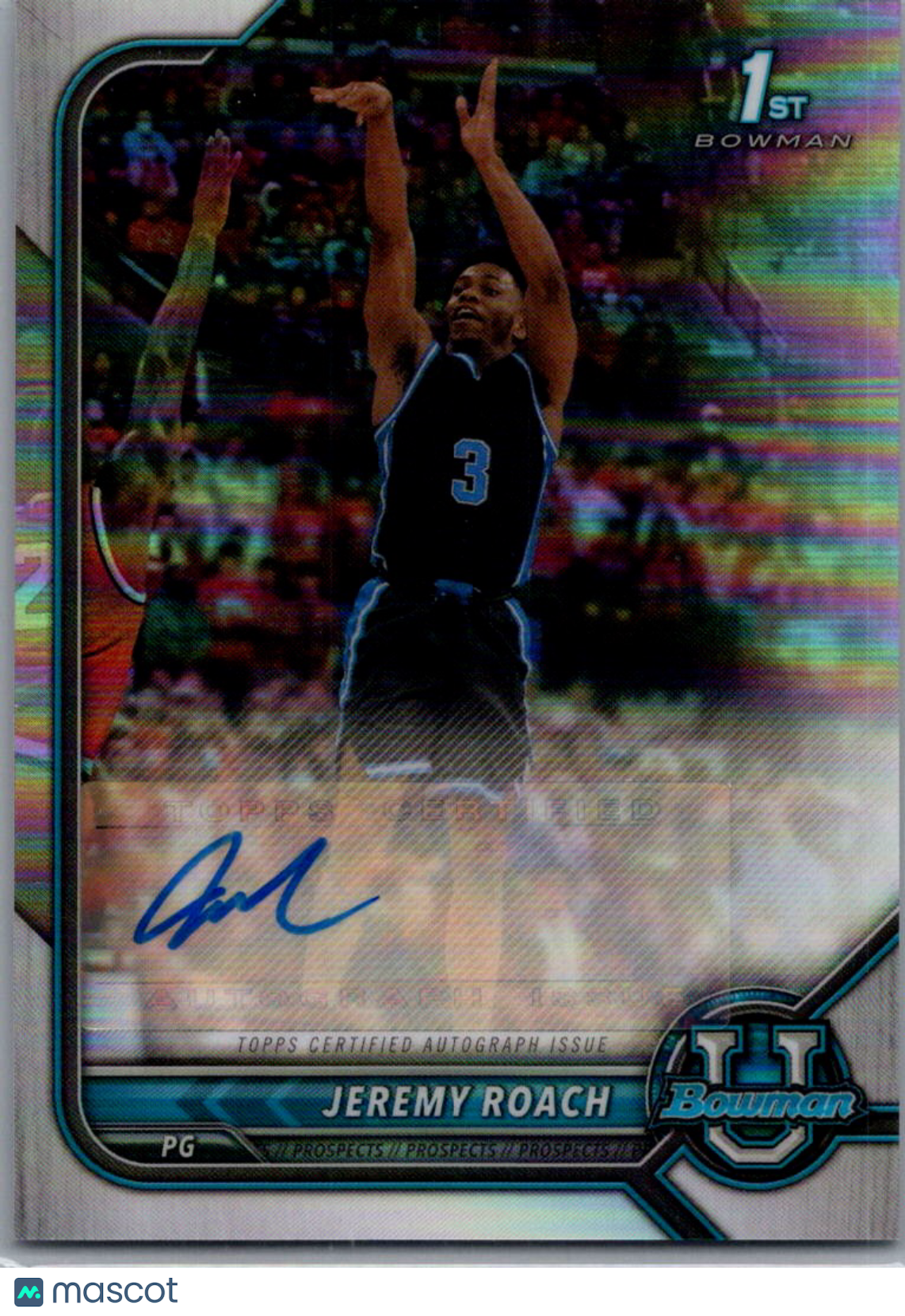 2022 Bowman University Chrome Jeremy Roach #BCPA-JRO Auto