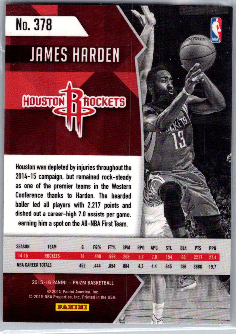2015 Panini Prizm James Harden #378