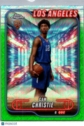 2025 Chrome Basketball Cam Christie #151 Topps Logo Green RC