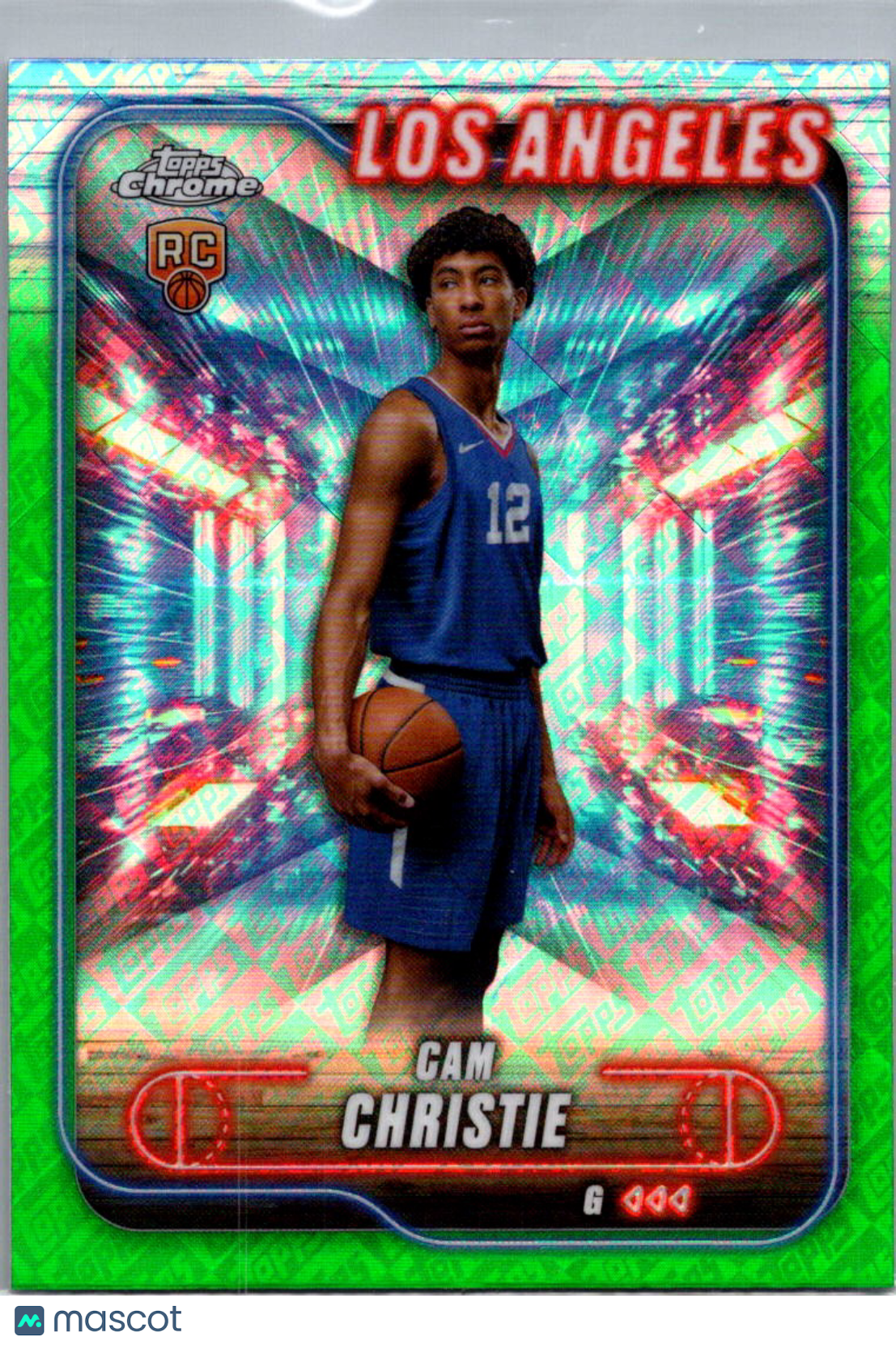 2025 Chrome Basketball Cam Christie #151 Topps Logo Green RC