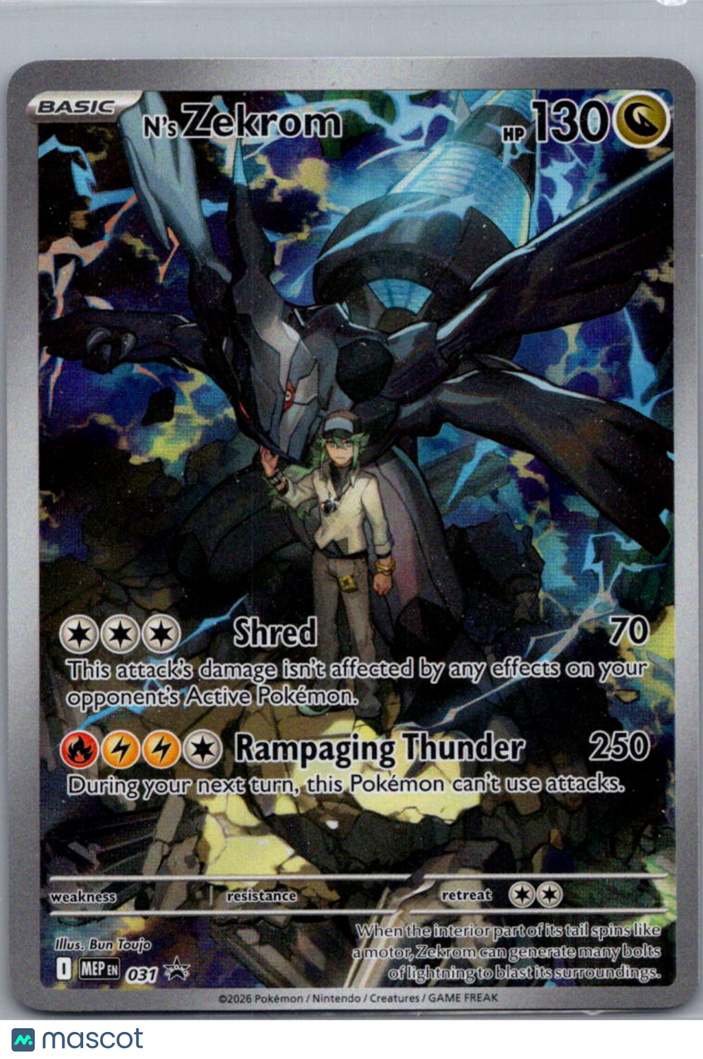 Mega Evolution N'S Zekrom Holo Black Star Promo FA #031