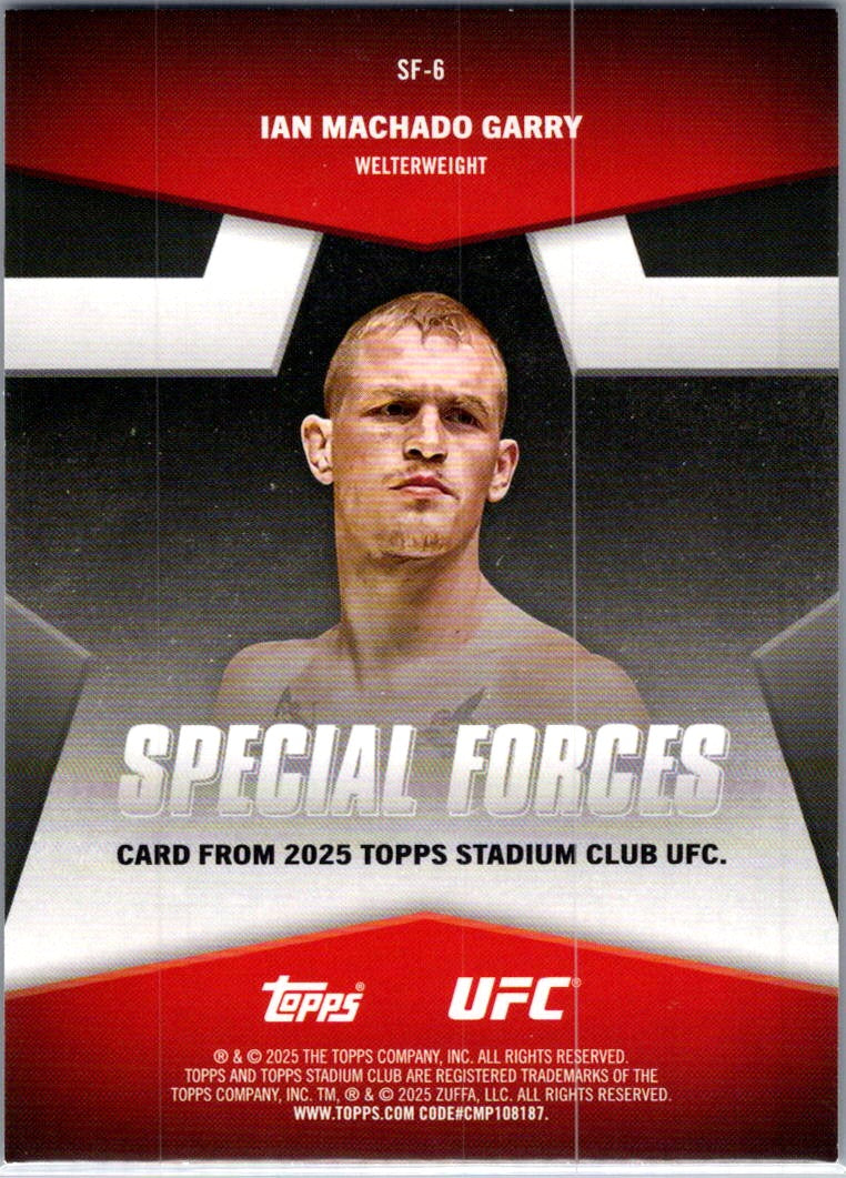 2025 Topps Stadium Club UFC Ian Machado Garry #SF-6