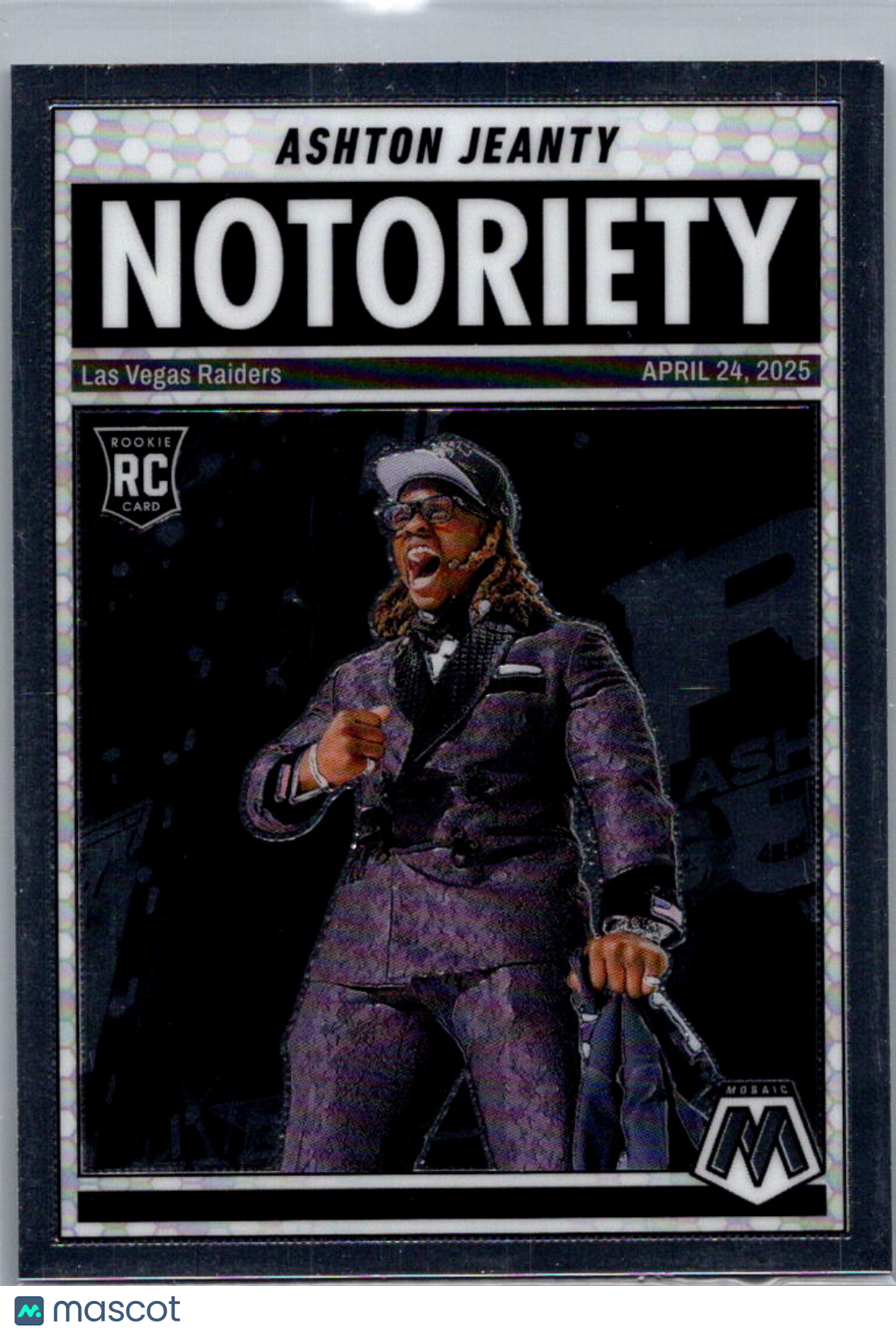 2025 Panini Mosaic Football Ashton Jeanty #18 Notoriety RC