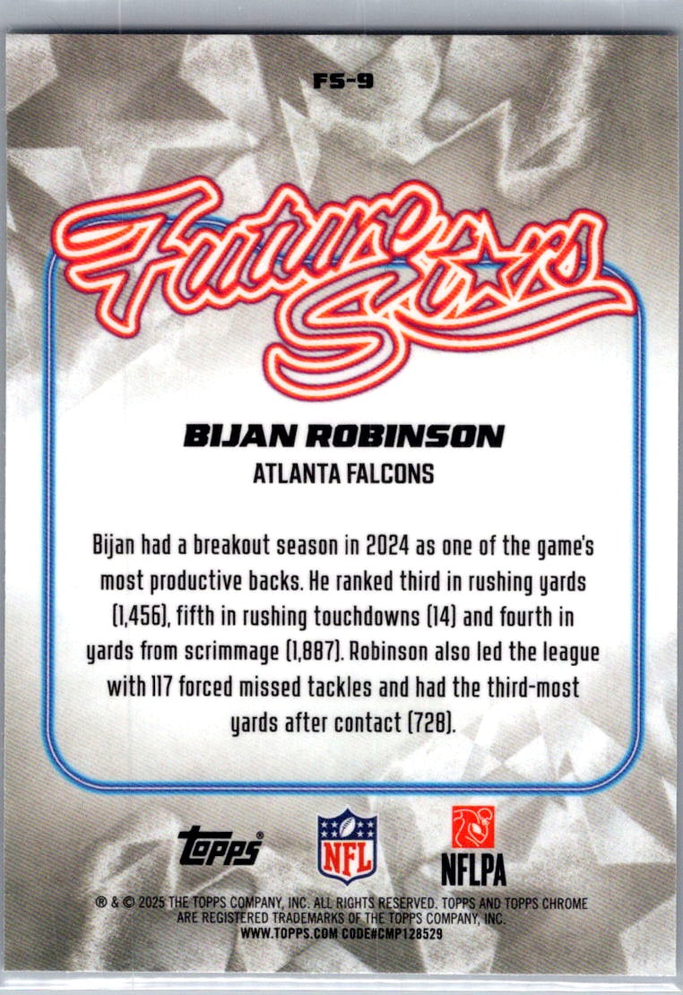 2025 Topps Chrome Bijan Robinson #FS-9