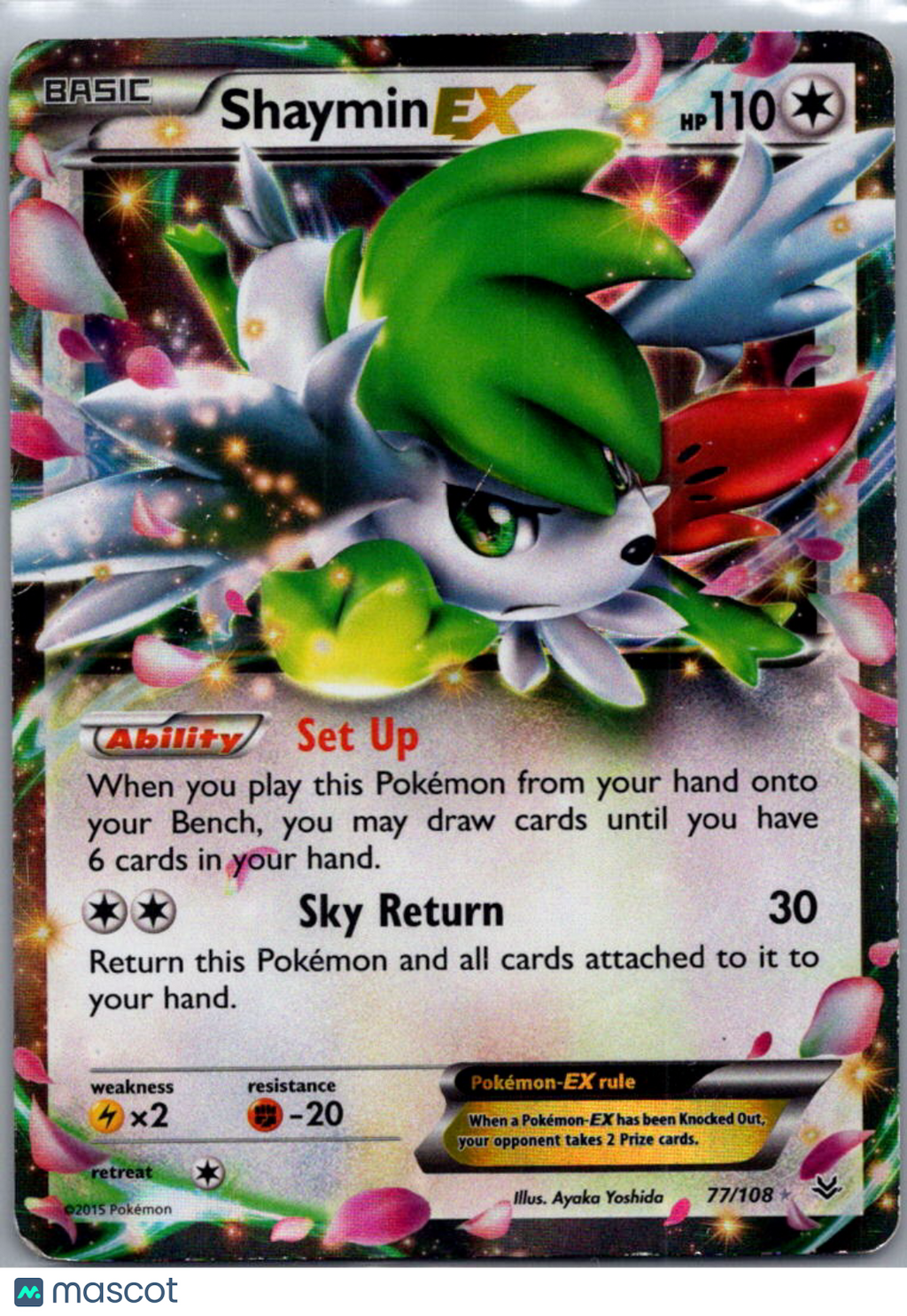 2015 Roaring Skies Shaymin EX Holo Rare #77/108