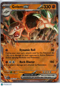2023 Scarlet & Violet 151 Golem EX Holo Double Rare RR #76/165