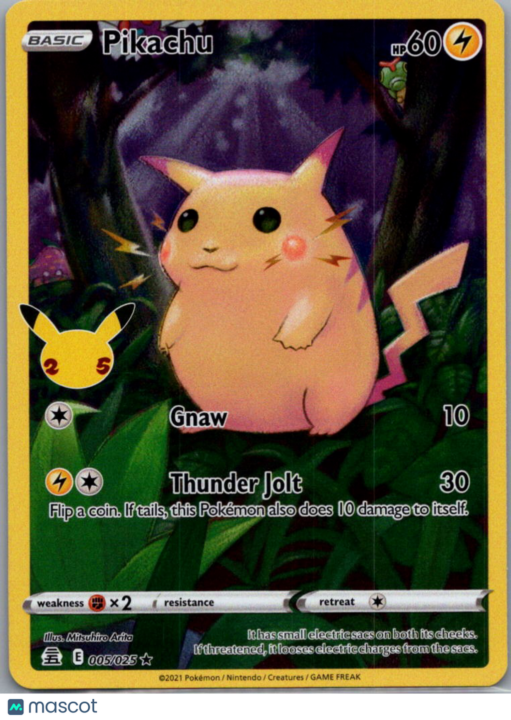 2021 Celebrations Pikachu Holo #5/25