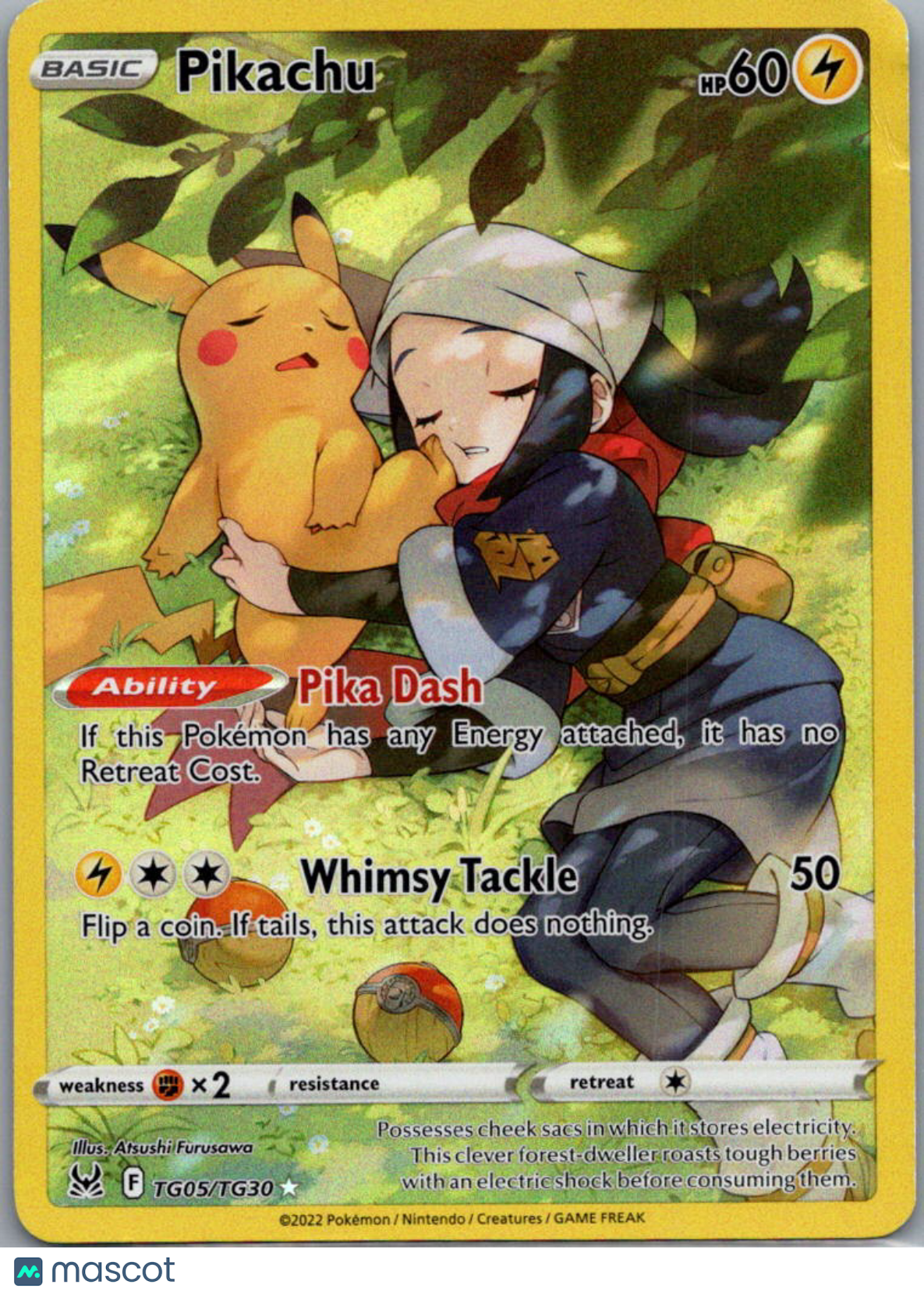 2022 Lost Origin Pikachu Holo Rare CHR #TG05/TG30
