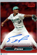 2024 Topps Stadium Club Eury Pérez #SCBA-EPE Red Foil /50 Auto