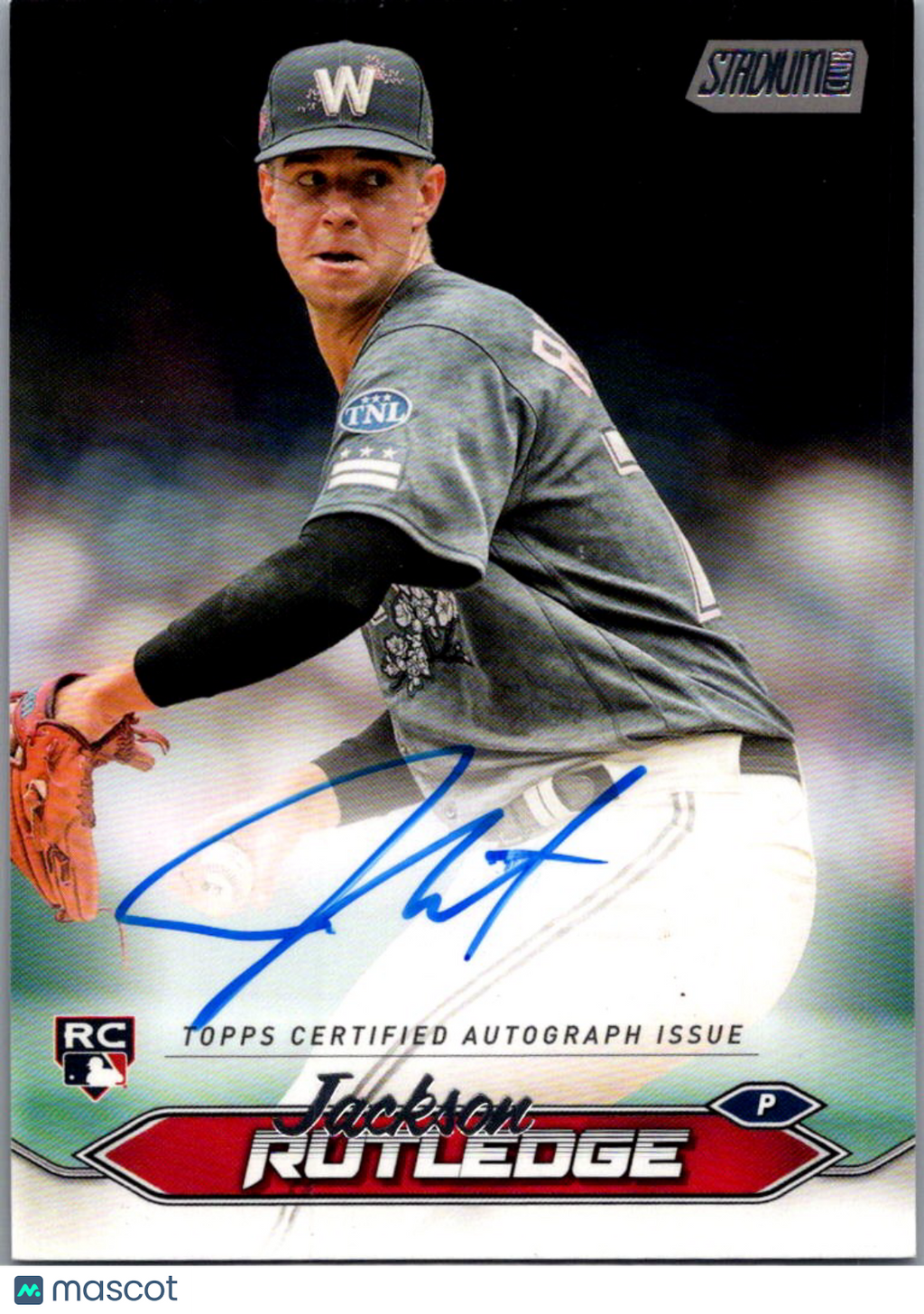 2024 Topps Stadium Club Jackson Rutledge #SCBA-JRU RC Auto
