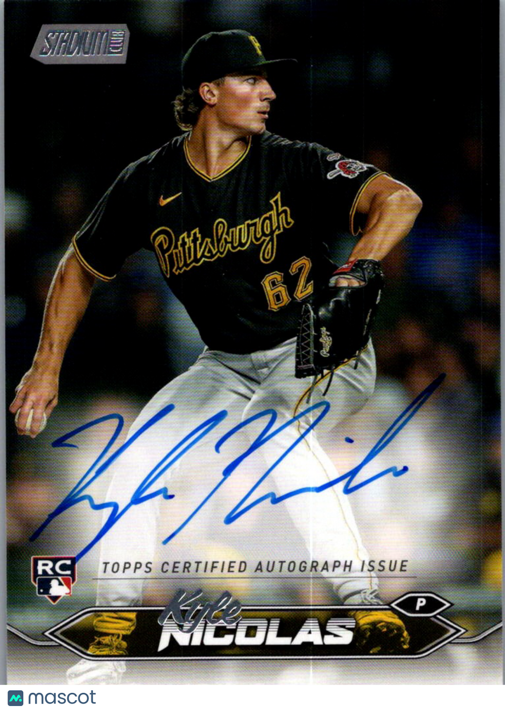 2024 Topps Stadium Club Kyle Nicolas #SCBA-KNI RC Auto